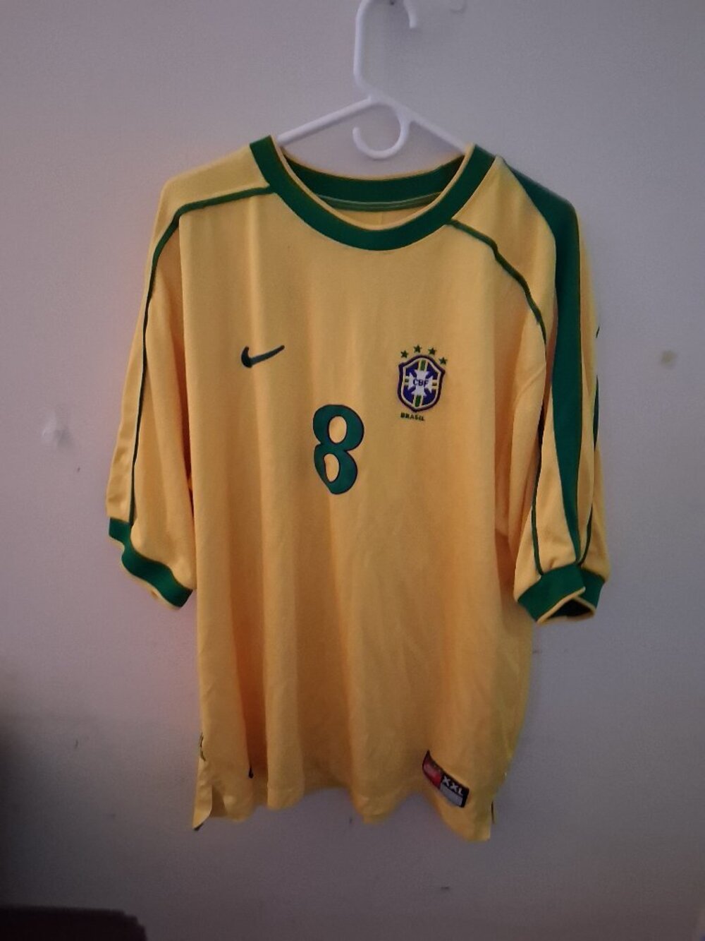 BRAZIL TEAM DUNGA SOCCER FOOTBALL MEN SHIRT JERSEY HOME UMBRO ORIGINAL SIZE XXL.